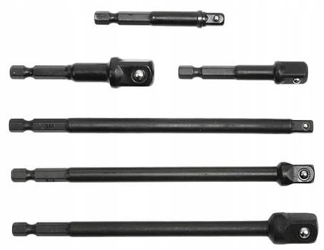 Набір подовжувачів шестигранних ударних 1/4"-1/2" 6 шт. Geko G10530, фото 3