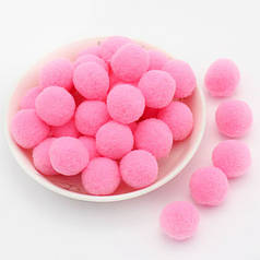 Помпончики 2 см люкс, рожеві (20 шт)