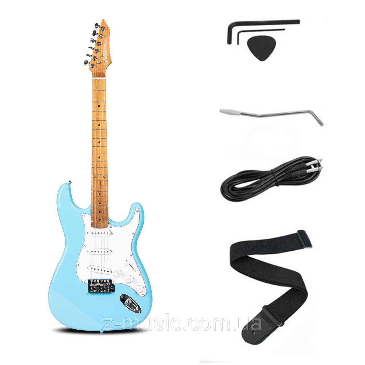 Електрогітара Deviser L-G2 ST BL (кабель, ремінь, медіатор, ключі, тремоло), фото 1