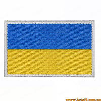 Шеврон нашивка патч липучка жовто-блакитний прапор України шеврон патч на липучці у вигляді прапора України для ЗСУ