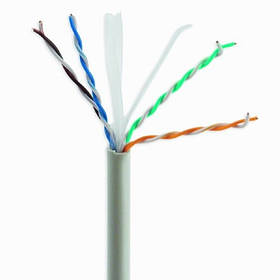 Неекранований мережевий кабель CAT6, одножильний, (CCA), AWG24, 305 м Cablexpert UPC-6004SE-SOL - MegaLavka