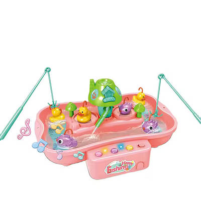 Дитяча гра Риболовля та водоспад Набір маленького рибалки Іграшка з вудочками рибками качечками мелодіями підсвічуванням