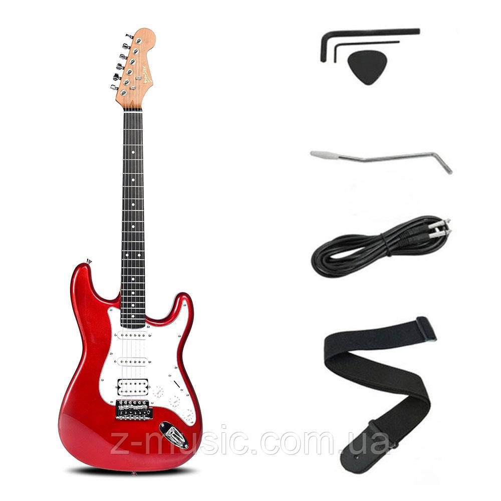 Електрогітара Deviser L-G1S ST RD (кабель, ремінь, медіатор, ключі, тремоло), фото 1