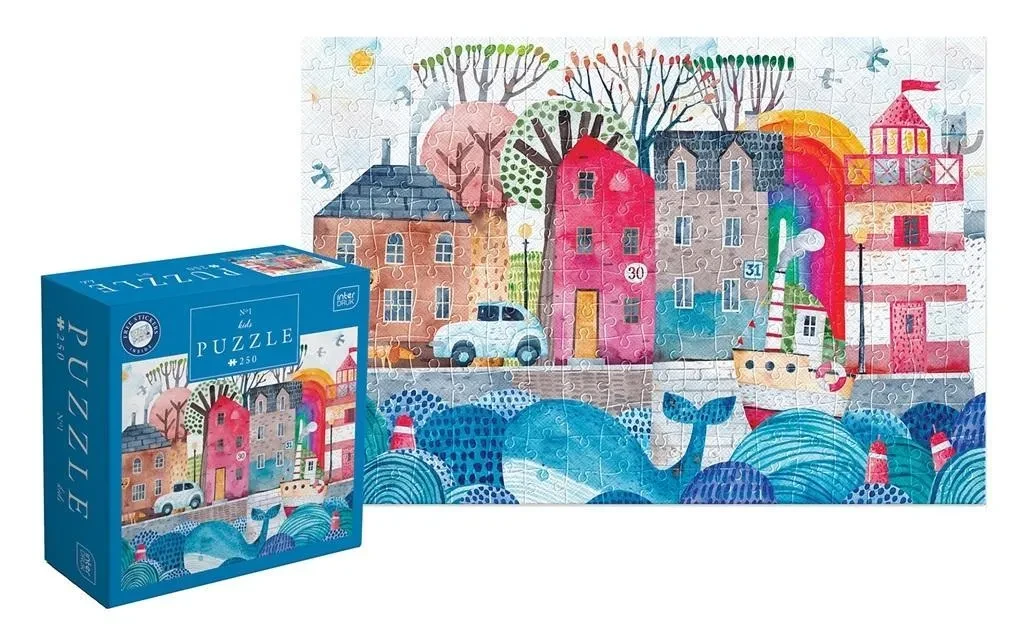 Пазли дитячі 250 елем. Kids Marine Місто біля моря Interdruk 368928, фото 1