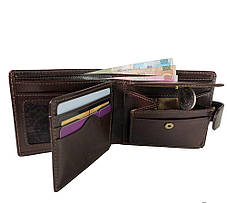Портмоне на застібці горизонтальне шкіряне Tony Perotti Italico 2117 Коричневий, фото 3