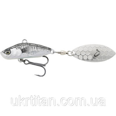 Оригінал! Блешня Savage Gear 3D Sticklebait Tailspin 80mm 18.0g Black Silver (1854.43.99) - Вища Якість!