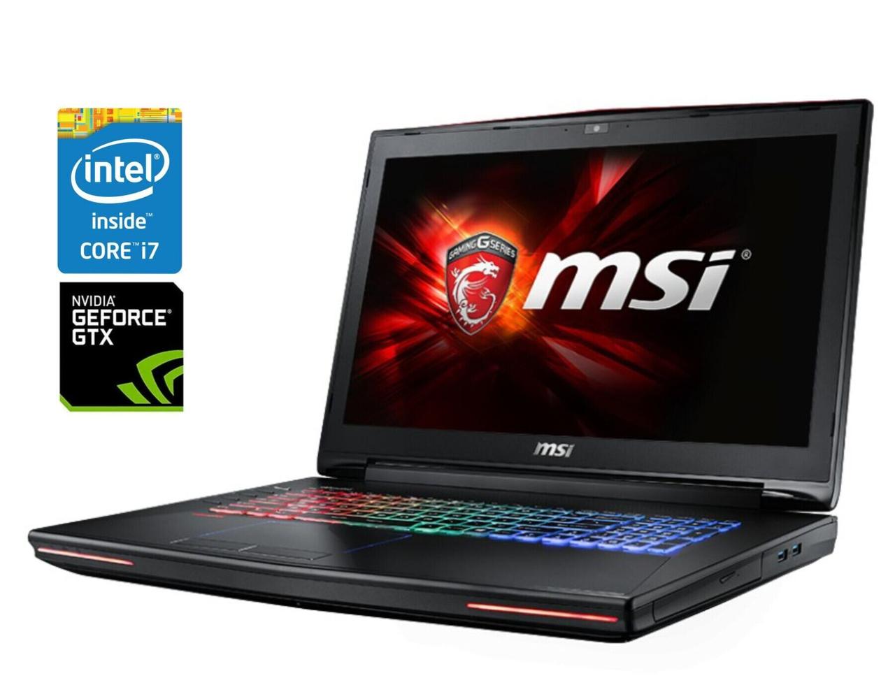 Ігровий ноутбук Б-клас MSI GT72S-6QE Dominator Pro G/ 17.3" 1920x1080/ i7-6820HK/ 16GB RAM/ 480GB SSD/ GTX 980M 4GB