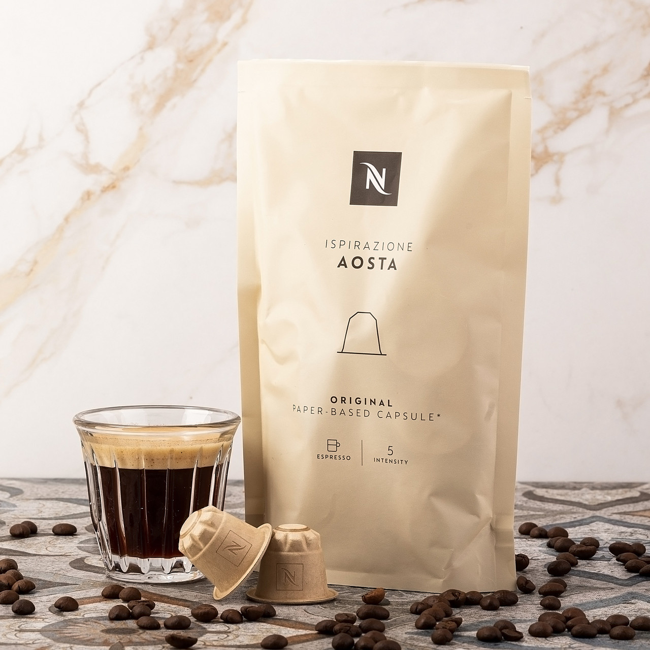 Nespresso капсули Ispirazione Aosta — ніжні нотки горіхів та солодких злаків