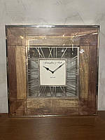 Ретро годинник дерево манго та алюміній 60*60 см Гранд Презент