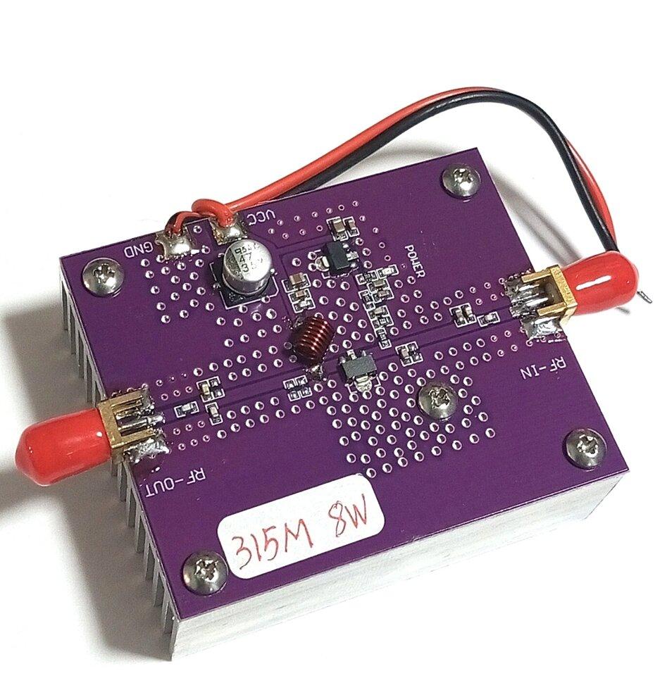 Підсилювач потужності 300-330MHz 6-9W 13-18dBm, DC6-9V (Max), Dykbcells