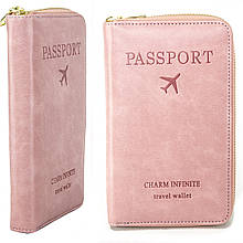 Чохол для телефона паспорта та документів ( рожевий)