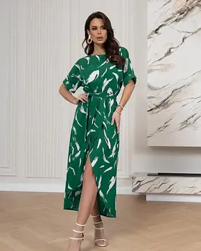 Плаття ISSA PLUS 14551 XXL зелений, фото 1