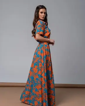 Плаття ISSA PLUS 14598 3XL мультиколор, фото 2