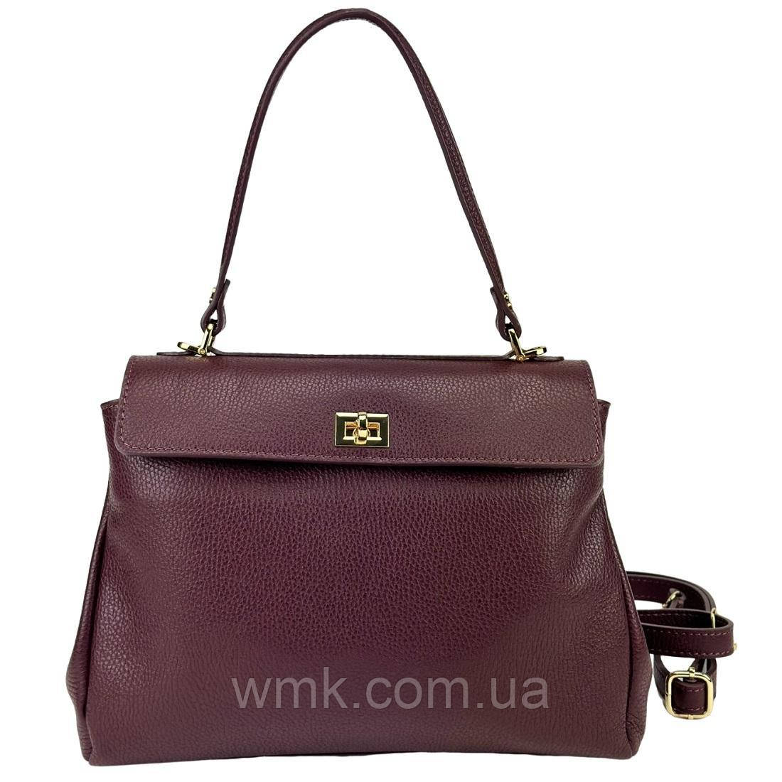 Класична шкіряна сумка через плече Firenze Italy F-IT-777BO
