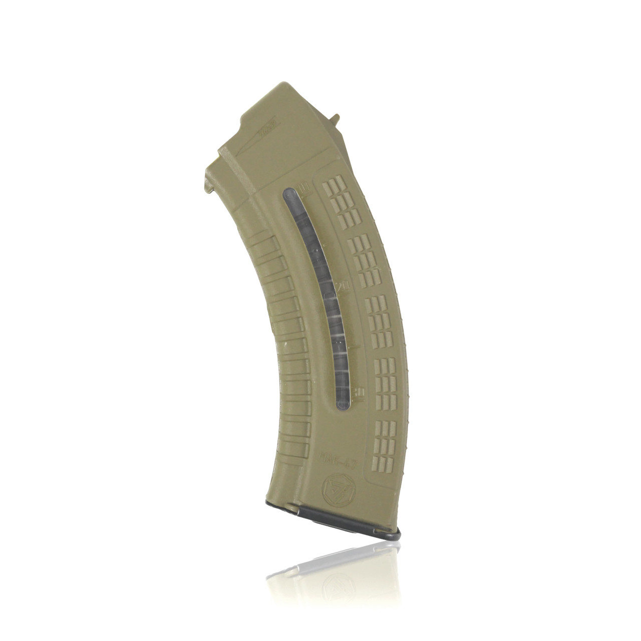 Магазин 7.62х39 з вікном для контролю кількості заряду патронів койот, фото 1