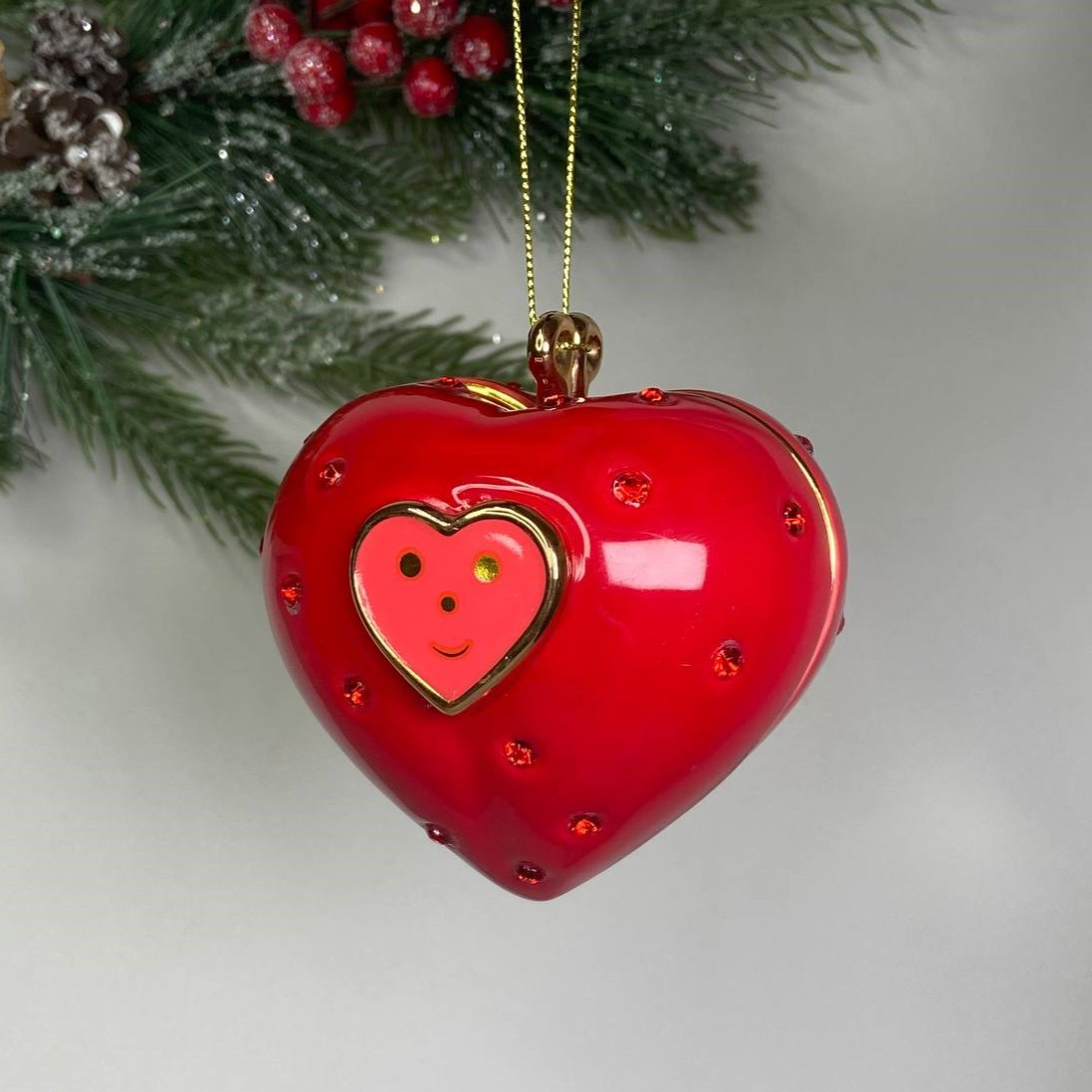 Ялинкова іграшка Alessi Cuore e Cuorao 7,5х7х7,5 см