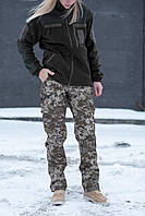 Женские тактические штаны Military+ Softshell утепленные микрофлисом пиксель 02195-42