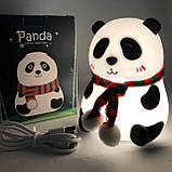 Дитячий силіконовий нічник світильник Панда 7 кольорів, Силіконовий нічник іграшка для дітей, фото 2