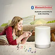 Портативна бездротова Bluetooth колонка-нічник з RGB підсвічуванням та сенсорним керуванням EL-543-33 Біла, фото 9