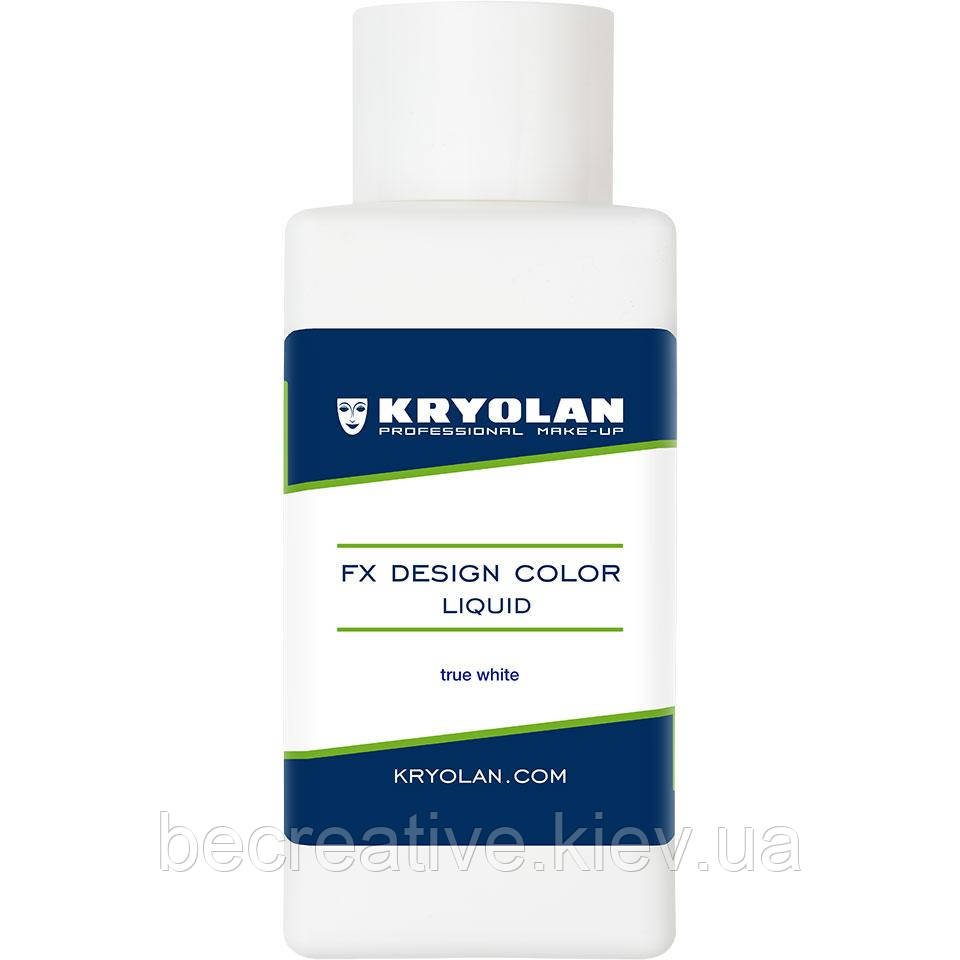 Рідкий спиртовий грим Kryolan FX Design Color Liquid, 50 мл (відтінок true white)