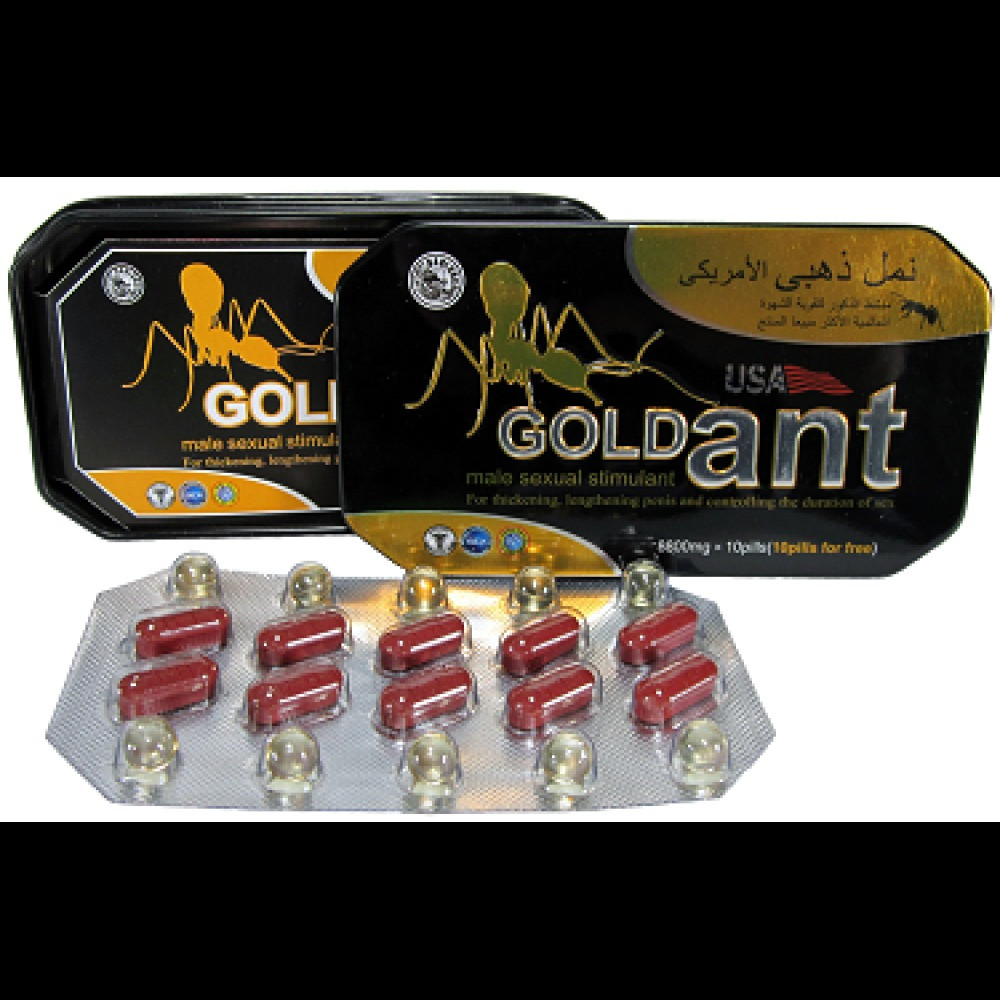 Препарат для потенції"Золота мураха"USA Gold Ant (ціна за упаковку,10 таблеток+10 капсул) Bomba💣, фото 1