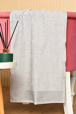 Рушник для обличчя махровий сірого кольору 182112T Безкоштовна доставка