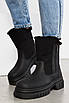 Черевики жіночі зимові чорного кольору на хутрі 195060T Безкоштовна доставка, фото 2