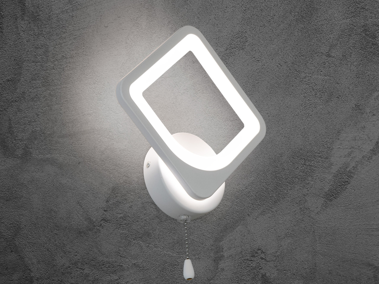 Світлодіодне прікроватне бра 19W біле для читання та освітлення 8060/1WH