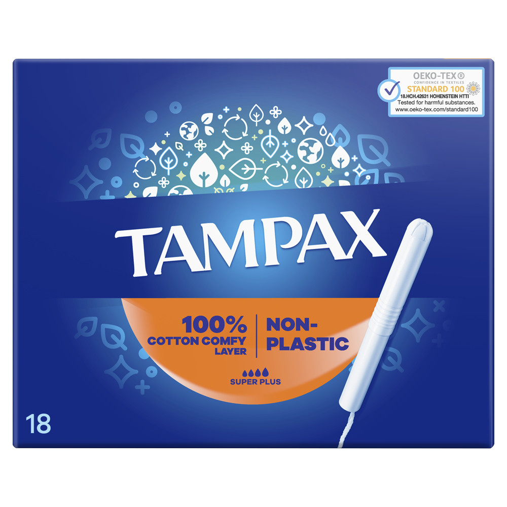 Гігієнічні тампони Tampax Супер Плюс Duo 18 шт. (Тампакс), фото 1