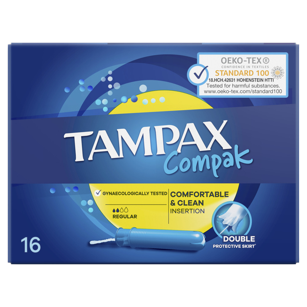 Гігієнічні тампони Tampax з аплікатором Compak Звичайні Duo 16 шт. (Тампакс)
