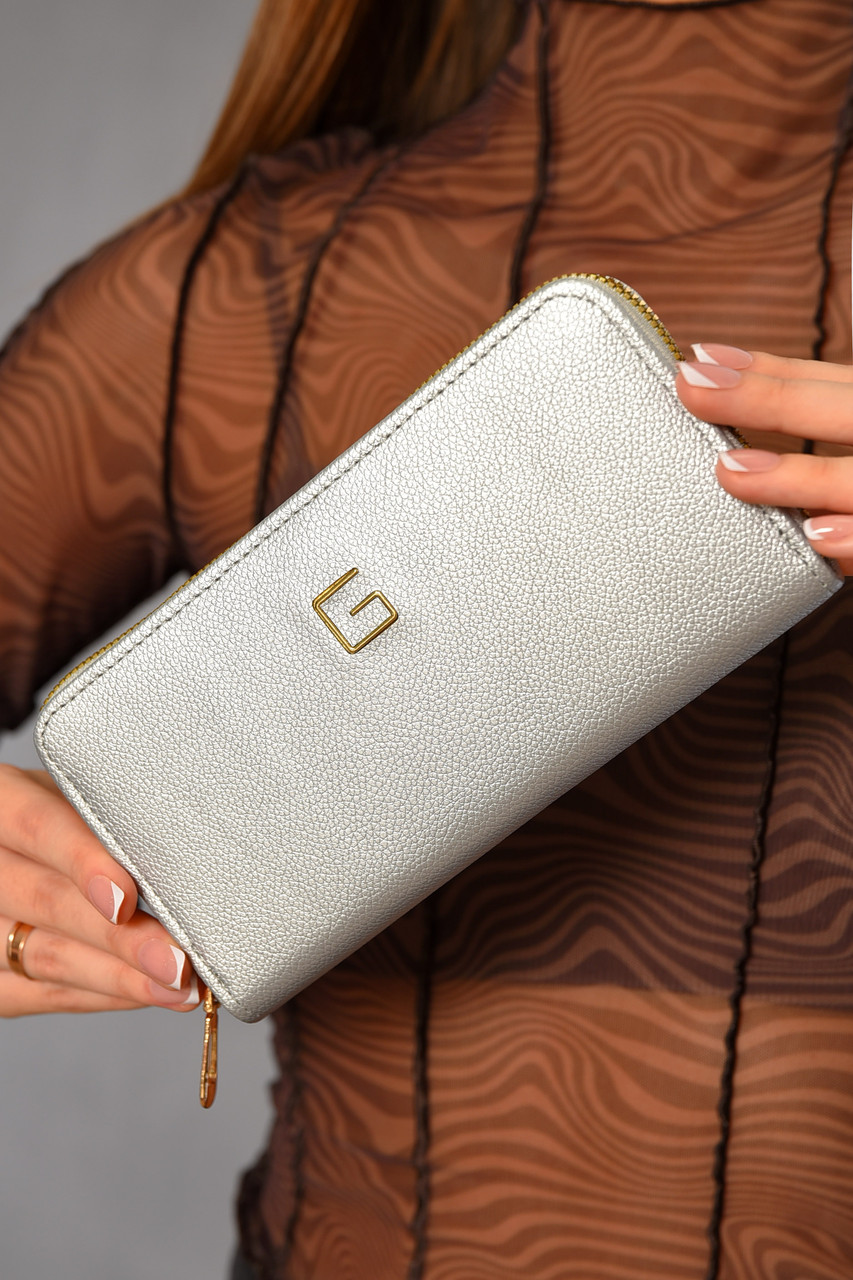 Гаманець жіночий з екошкіри сірого кольору 193600P, фото 1