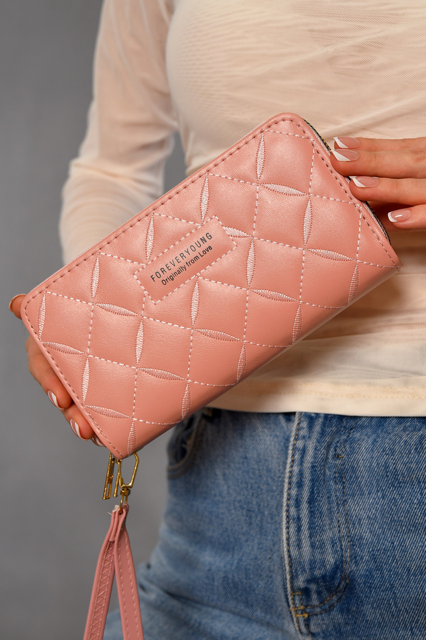 Гаманець жіночий з екошкіри рожевого кольору 193620P, фото 1