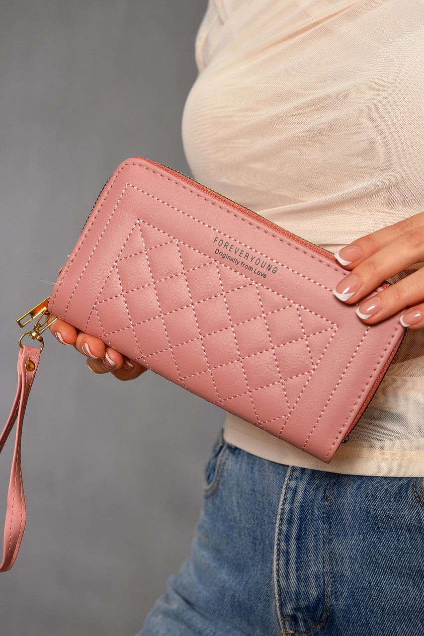 Гаманець жіночий з екошкіри рожевого кольору 193649P, фото 1