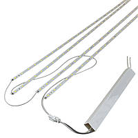 Ремкомплект світлодіодні лінійки 4*9Вт 6500К та DOB драйвер для лед панелей Prismatic 36Вт 6500 холодне світло