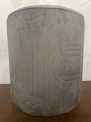 Пуф Циліндр із текстилю сірий 40*45 см Гранд Презент