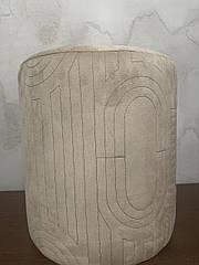 Пуф Циліндр із текстилю беж 40*45 см Гранд Презент