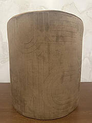 Пуфік Циліндр із текстилю коричневий 40*45 см Гранд Презент