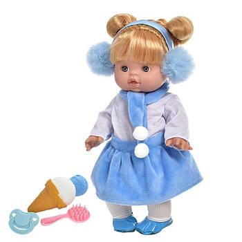 Дитяча лялька "Маленькі-Милікові" M 4735-1IUA 31 см, музика, аксесуари Блакитний