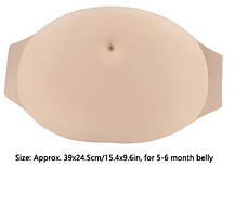 Medium 5-6 міс. Паралоновий накладний живіт вагітність. Накладний живіт для імітації вагітності
