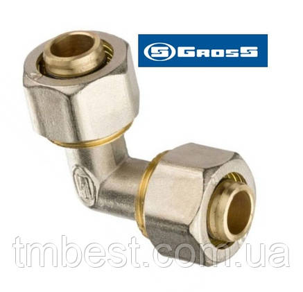 Кут 16*20 перехідний металопластиковий розбірний, фото 3