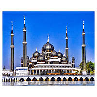 Алмазна мозаїка на підрамнику картина стразами 30х40 см DIY Кришталева мечеть SGLD 61523 - co