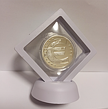 Монета сувенірна жетон 10 років Євросоюзу у 3D рамці на підставці, фото 2