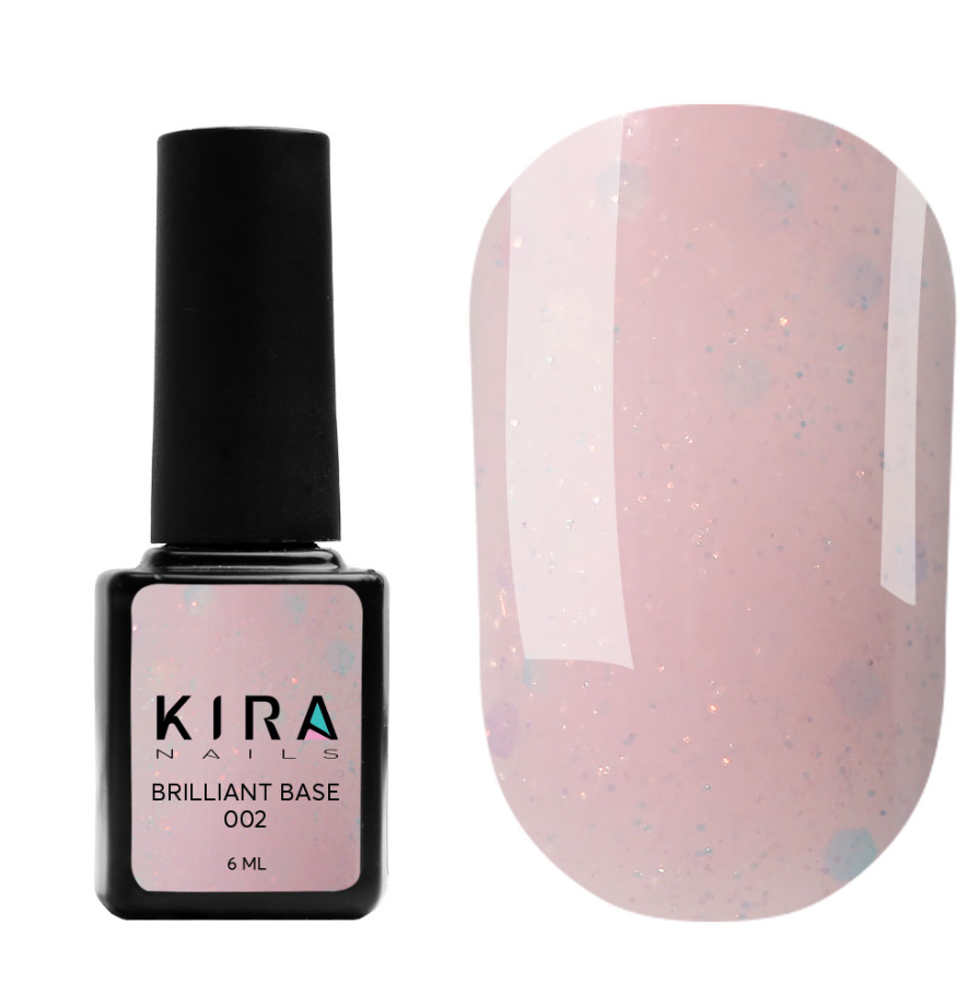 База з стелею Kira Nails Brilliant Base 002, 6 мл (світло-рожевий)