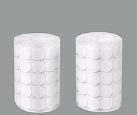 Білі самоклеючі липучки діаметром 20 мм двосторонні гуртки рукоробні 100 пар