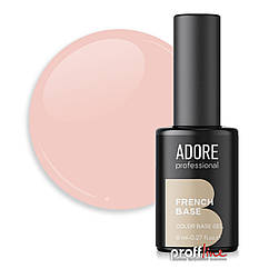 Камуфлююча кольорова база для нігтів Adore Professional French Base №01 пудрова, 8 мл