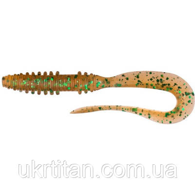 Оригінал! Силікон рибальський Keitech Mad Wag Mini 3.5" (10 шт/упак) ц:ea#02 peach green flk. (1551.07.64) - Вища Якість!
