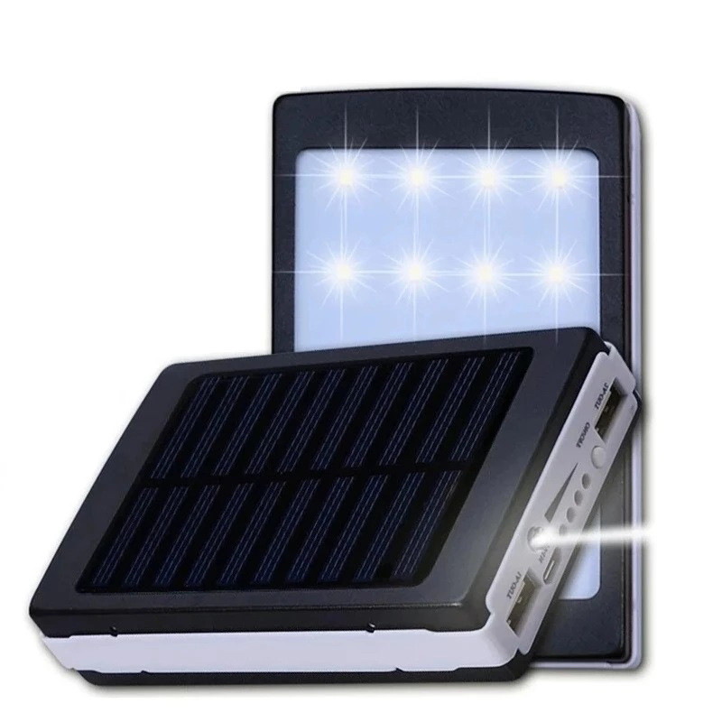 Power Bank UKC Solar з ліхтарем та сонячною батареєю
