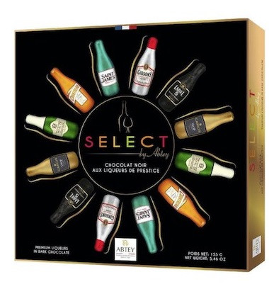 Цукерки з Чорного Шоколаду Пляшечки з Лікером Liqueurs Selection Abtey 155 г Франція