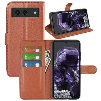 Чохол-книжка Litchie Wallet для Google Pixel 8A Brown
