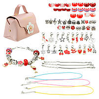 Набір аксесуарів для дівчаток B4343 типу Пандора, 4 види, в подарунковій упаковці валіза 12 см, фото 3